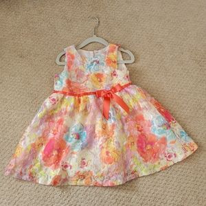 ** RARE EDITIONS ** toddler girl Floral Spring Easter dress size 2t